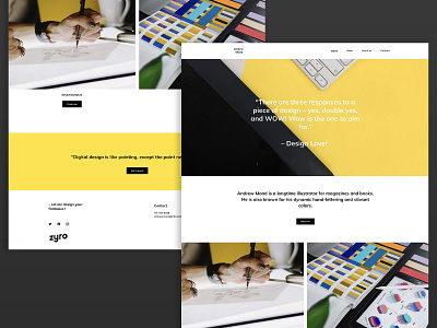 Graphic Designer Portfolio Website branding design homepage landing page landing page ui minimal minimalistic portfolio portfolio design portfolio page portfolio site portfolio website ui ux web design webdesign website website builder website design yellow