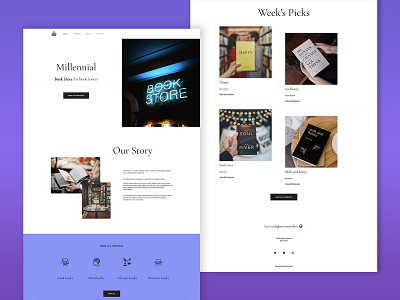 Bookstore Website Design Page