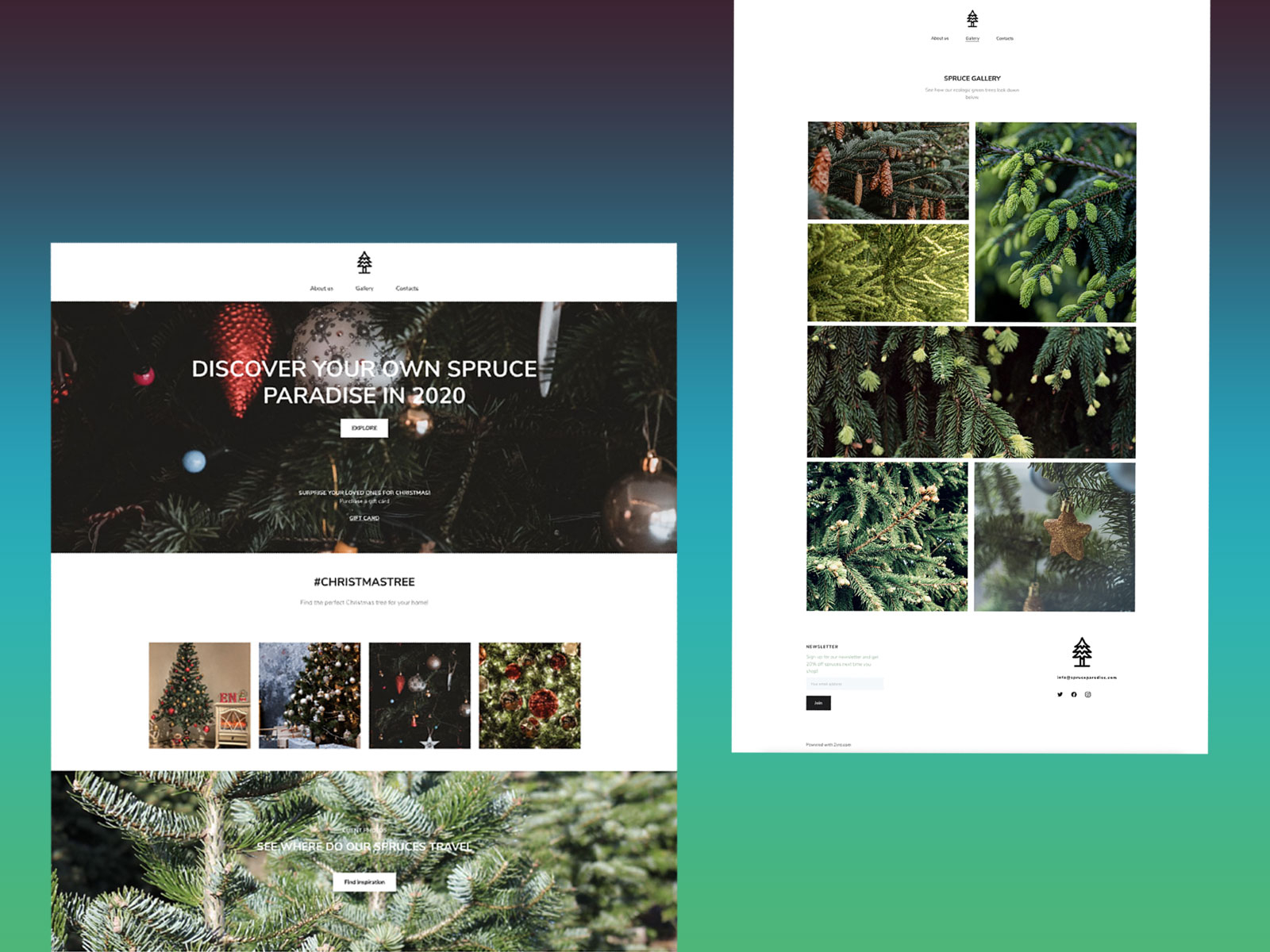 Christmas Tree Website Eshop Design by Michael Mireless on Dribbble