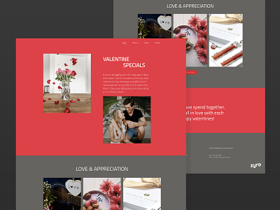 Valentine's Day Design branding business design designs homepage landing page minimal minimalism minimalistic one page one pager red ui uidesign ux valentines day webdesign website website builder website design