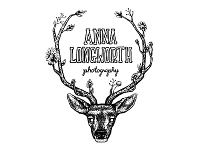 Anna Longworth Photography Logo brand design hand drawn identity logo mark photography