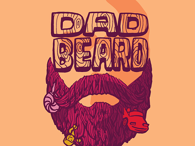 Dad Beard Logo beard dad hand lettering handdrawn lego logo lolli sucker toy car woodgrain