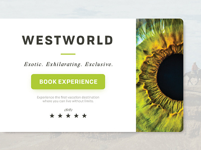 Westworld booking button exclusive exhilarating exotic experience hbo ratings television type ui westworld