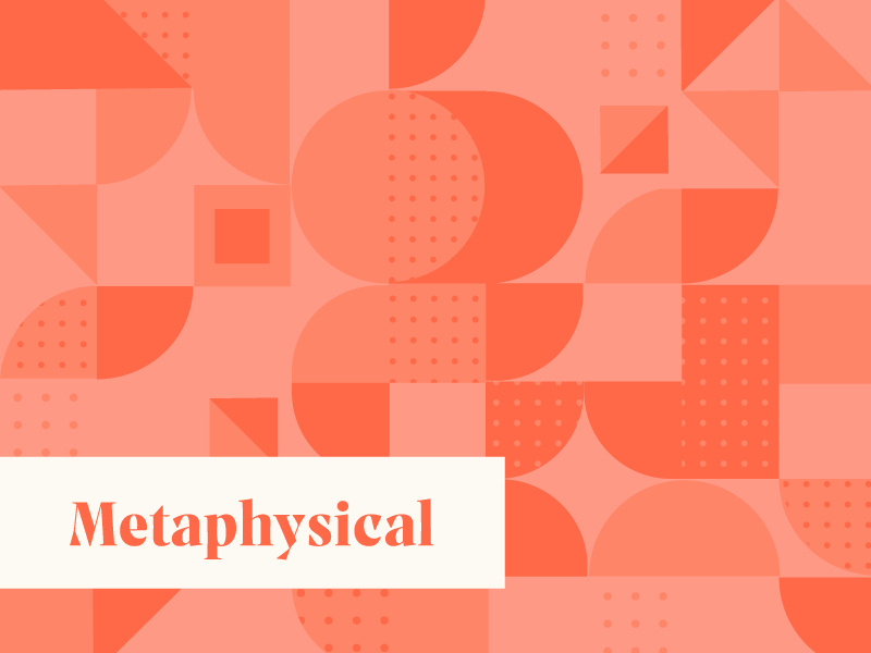 Metaphysical coral design abstract metaphysical square circle triangle layout grid polka dots geometric pattern
