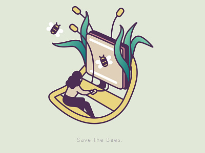 Save the Bees art band art design digitalart graphic design illustration illustrator