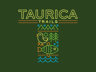 Taurica Trails bird eco tours fish folk line modern mountain ornament sun t tree water