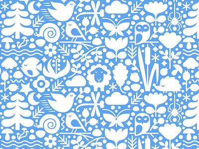 Sonum Pattern butterfly dragonfly fish flowers hedgehog lily of the valley owl pattern sheep snail spider spruce