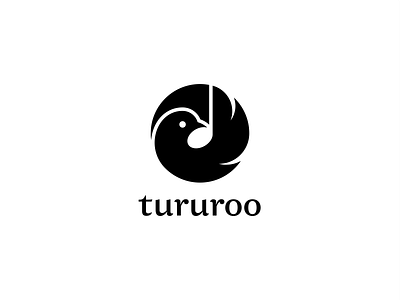 Tururoo bird branding elegant logo negative space note