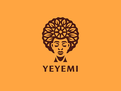 YeyeMi afro beauty black branding empower hair handmade head logo mother natural nourish protect selfcare skin sun tree wellness woman
