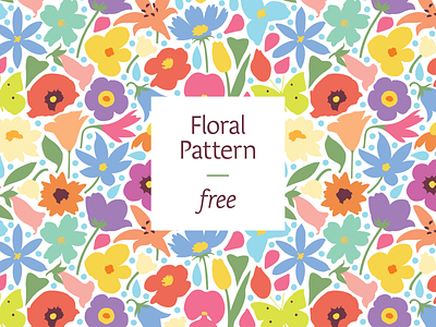 Floral Pattern colorful flowers free nature pattern vector