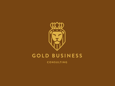 Gold Business business consulting crown ferrethills gold lion logo nikita lebedev ru ferret shield