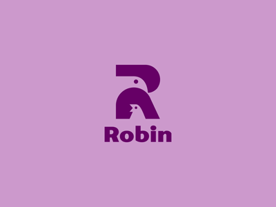 Robin baby bird ferrethills food logo mother negative space nikita lebedev r robin ru ferret