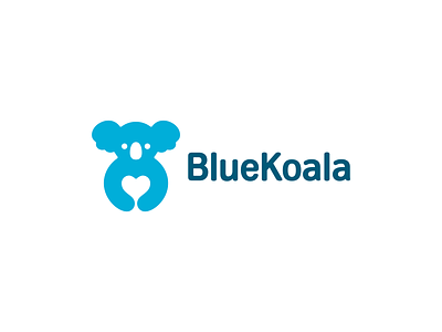 BlueKoala heart insurance koala negative space protection