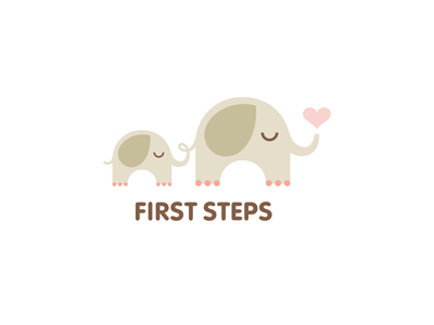First Steps animal child cute elephant ferrethills first heart kids logo love mother nikita lebedev ru-ferret steps toy