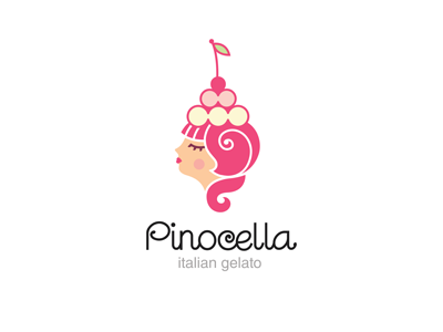 Pinocella nikita lebedev ferrethills ru-ferret logo retro girl sweet cherry ice-cream italian
