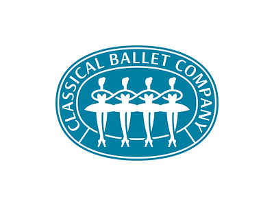 Classical Ballet Company ballerina ballet emblem logo swan lake