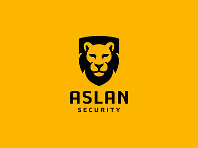Aslan branding illustraion lion logo security shield