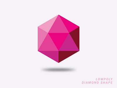 Low-poly Diamond Shape illustrator lowpoly shape vector