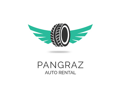 Pangraz Auto Rental brand branding illlustrate logo design