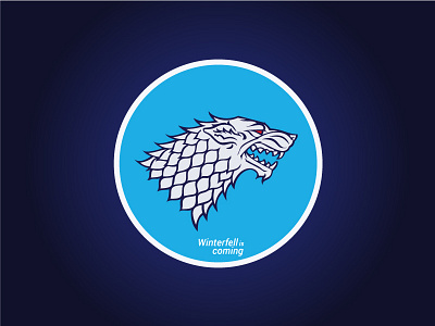 'Stark' House Logo dark theme illustration art inspiredbygameofthrone winteriscoming