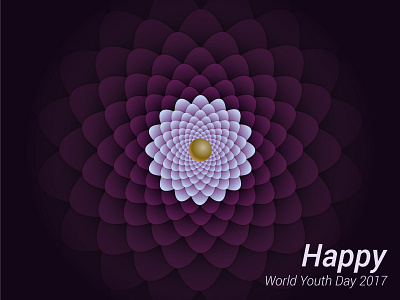 Happy World Youth Day 2017 darkcolors flowerpatterns illustrationarts worldyouthday2017