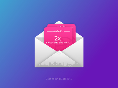 2 Dribbble Invitations to give away. colorful dribbble invitation graphics illustrate invite sketch ui