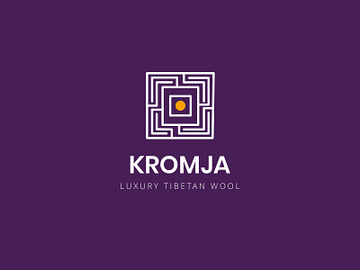 Kromja Logo Concept dark background kromja logo stupa idea white lines
