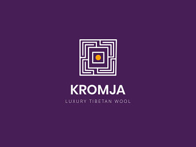 Kromja Logo Concept dark background kromja logo stupa idea white lines