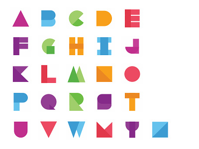 Material Alphabets Concept alphabets android application material design rainbow color concept