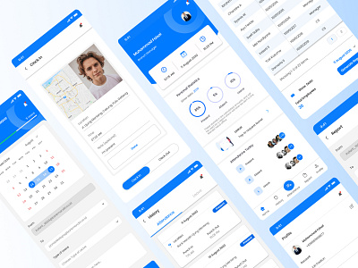 Mandiri Attendance Application attendance bank app clean design gps tracker management app ui ux ui design ux design
