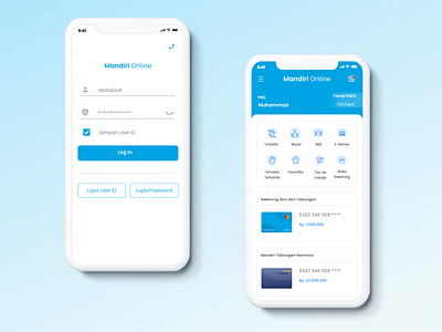 Mandiri Online Redesign bank card banking clean design digital ui ui ux ui design ux design