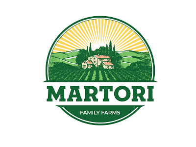 Logo martori farm design icon illustration logo typography