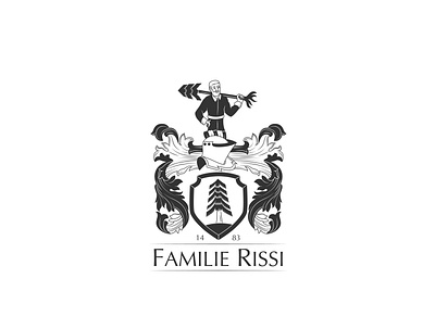 Familie Rissi Logo branding design flat icon illustration logo typography ui ux vector