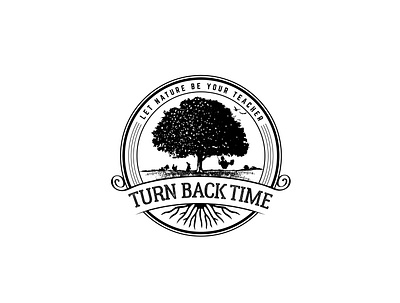 Turn Back Time Logo branding design flat icon illustration logo typography ui ux vector