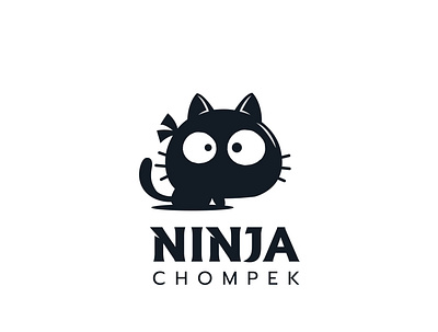 Ninja Chompek Logo branding design flat icon illustration logo typography vector