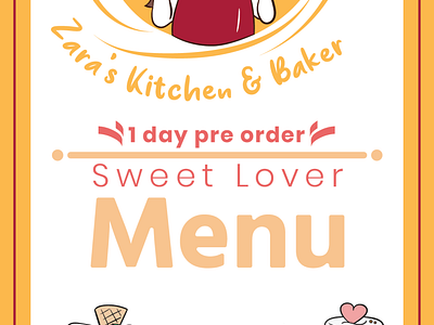 Baker menu card design