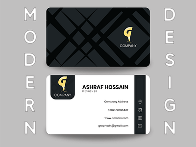 Modern business card branding business business card businesscarddesign design identity illustration