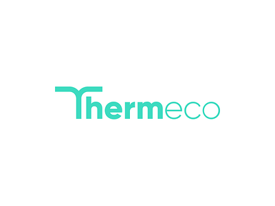 Logo - Thermeco branding design heating illustrator logo minimal typography vector