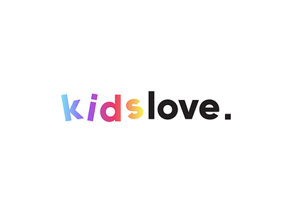 Logo - Kidslove branding design illustrator kids logo minimal typography vector