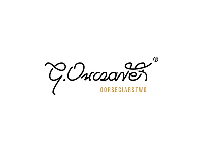 Logo - G. Owczarek Gorseciarstwo branding design illustrator logo minimal signature logo typography vector