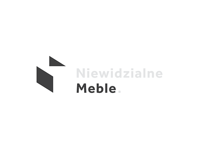 Logo - Niewidzialne Meble branding design furniture illustrator logo minimal typography vector