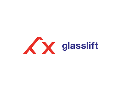 Logo - Glasslift branding design flat illustrator logo minimal typography vector