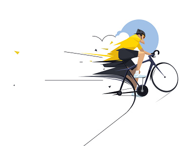 Cyclist art creative design grpahic illustration