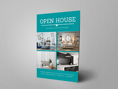 Open House Flyer Design branding design illustration ui