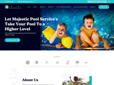 Majestic Pool design illustration webdesign webdevelopment