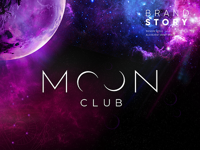 Moonclub - Brand Story brand design brand identity graphics logo design moon moonlight party print space