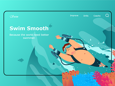 Swim website adobe xd designs illustrator uidesign uiux user experience userinterface ux design uxui web webdesign website