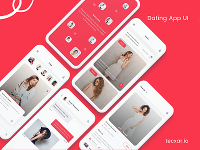 Dating App UI adobe xd app design creative design dailyui dating app design minimal typography uiux ux