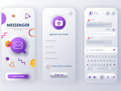 Neomorphic Designed Messenger.