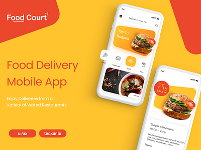 Food Delivery UI app design creative design food food delivery app minimal ui uidesign uiux ux